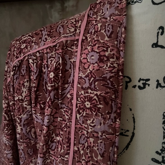 FREE PEOPLE ROSALINA PINK FLORAL LOBG SLEEVE JACKET MEDIUM TO LARGE - Picture 7 of 9